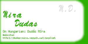 mira dudas business card